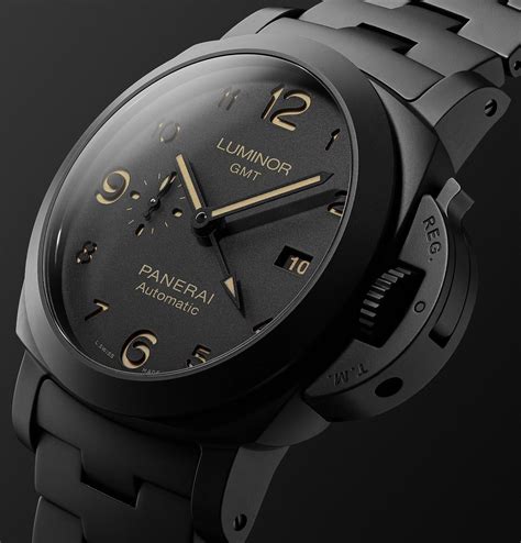 panerai luminor tuttonero gmt|luminor gmt panerai automatic price.